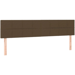 vidaXL Têtes de lit 2 pcs Marron Foncé 100x5x78/88 cm Tissu pas cher