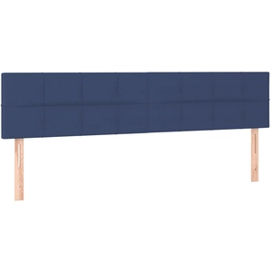 vidaXL Têtes de lit 2 pcs Bleu 100x5x78/88 cm Tissu pas cher