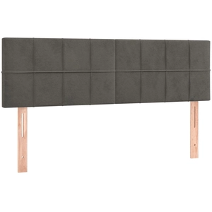 vidaXL Têtes de lit 2 pcs Gris foncé 90x5x78/88 cm Velours pas cher