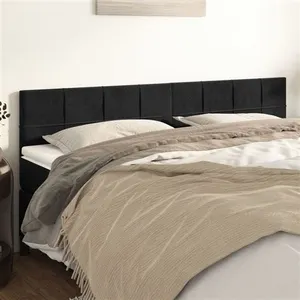 vidaXL Têtes de lit 2 pcs Noir 90x5x78/88 cm Velours pas cher