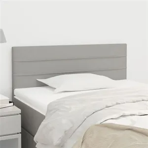 vidaXL Tête de lit Gris clair 100x5x78/88 cm Tissu pas cher