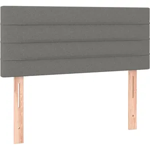 vidaXL Tête de lit Gris foncé 100x5x78/88 cm Tissu pas cher