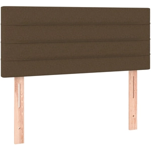 vidaXL Tête de lit Marron Foncé 100x5x78/88 cm Tissu pas cher