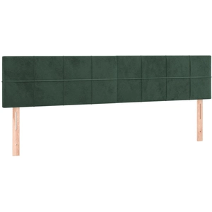 vidaXL Têtes de lit 2 pcs Vert foncé 80x5x78/88 cm Velours pas cher