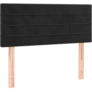 vidaXL Tête de lit Noir 80x5x78/88 cm Velours pas cher