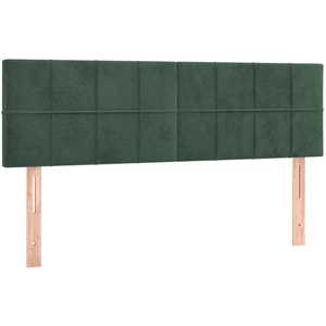 vidaXL Têtes de lit 2 pcs Vert foncé 72x5x78/88 cm Velours pas cher