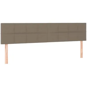 vidaXL Têtes de lit 2 pcs Taupe 80x5x78/88 cm Tissu pas cher