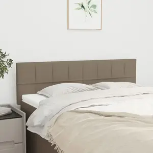 vidaXL Têtes de lit 2 pcs Taupe 72x5x78/88 cm Tissu pas cher