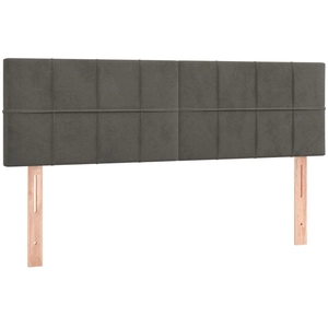 vidaXL Têtes de lit 2 pcs Gris foncé 72x5x78/88 cm Velours pas cher