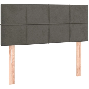 vidaXL Tête de lit Gris foncé 100x5x78/88 cm Velours pas cher
