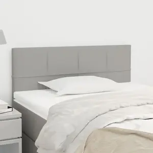 vidaXL Tête de lit Gris clair 90x5x78/88 cm Tissu pas cher