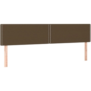 vidaXL Têtes de lit 2 pcs Marron Foncé 100x5x78/88 cm Tissu pas cher