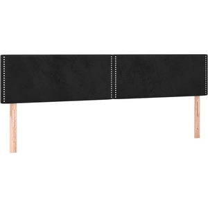 vidaXL Têtes de lit 2 pcs Noir 90x5x78/88 cm Velours pas cher