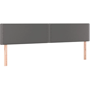 vidaXL Têtes de lit 2 pcs Gris 90x5x78/88 cm Similicuir pas cher