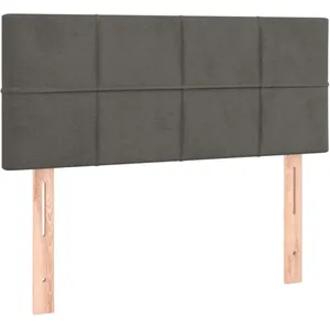 vidaXL Tête de lit Gris foncé 90x5x78/88 cm Velours pas cher