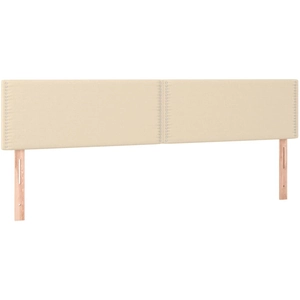 vidaXL Têtes de lit 2 pcs Crème 90x5x78/88 cm Tissu pas cher