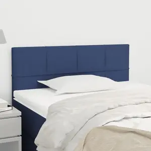 vidaXL Tête de lit Bleu 80x5x78/88 cm Tissu pas cher