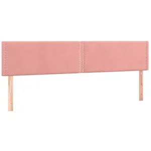 vidaXL Têtes de lit 2 pcs Rose 80x5x78/88 cm Velours pas cher