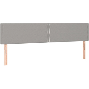 vidaXL Têtes de lit 2 pcs Gris clair 90x5x78/88 cm Tissu pas cher