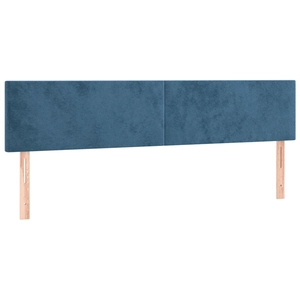 Comparateur de prix : vidaXL Têtes de lit 2 pcs Bleu foncé 90x5x78/88 cm Velours