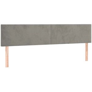 Comparateur de prix : vidaXL Têtes de lit 2 pcs Gris clair 80x5x78/88 cm Velours