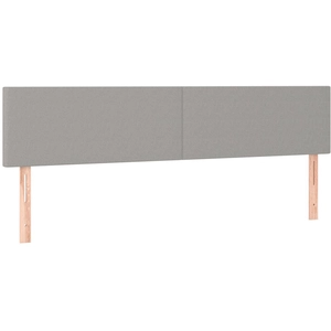 Comparateur de prix : vidaXL Têtes de lit 2 pcs Gris clair 90x5x78/88 cm Tissu