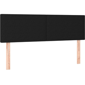 vidaXL Têtes de lit 2 pcs Noir 72x5x78/88 cm Tissu pas cher