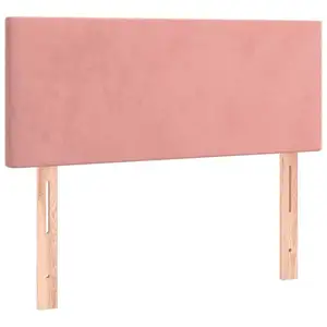 vidaXL Tête de lit Rose 100x5x78/88 cm Velours pas cher