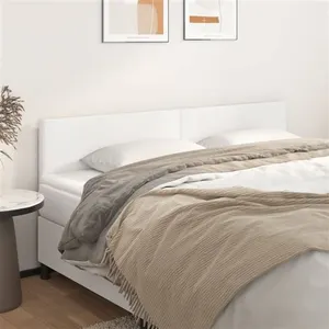vidaXL Têtes de lit 2 pcs Blanc 90x5x78/88 cm Similicuir pas cher