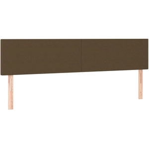 vidaXL Têtes de lit 2 pcs Marron Foncé 90x5x78/88 cm Tissu pas cher