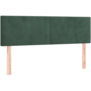 vidaXL Têtes de lit 2 pcs Vert foncé 72x5x78/88 cm Velours pas cher