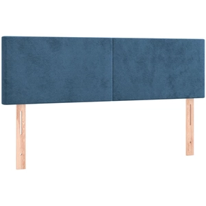 vidaXL Têtes de lit 2 pcs Bleu foncé 72x5x78/88 cm Velours pas cher