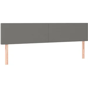 vidaXL Têtes de lit 2 pcs Gris foncé 80x5x78/88 cm Tissu pas cher