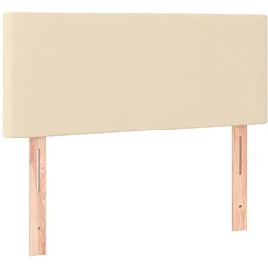 vidaXL Tête de lit Crème 100x5x78/88 cm Tissu pas cher