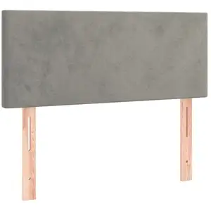 vidaXL Tête de lit Gris clair 90x5x78/88 cm Velours pas cher