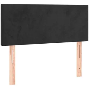 vidaXL Tête de lit Noir 90x5x78/88 cm Velours pas cher
