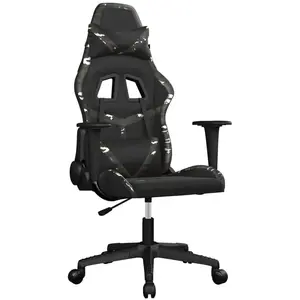 vidaXL Chaise de jeu de massage Noir et camouflage Similicuir pas cher