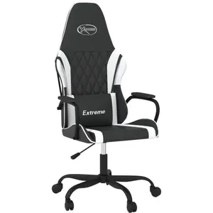 vidaXL Chaise de jeu de massage Noir et blanc Similicuir pas cher
