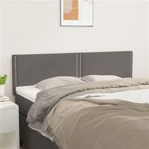 vidaXL Têtes de lit 2 pcs Gris 72x5x78/88 cm Similicuir pas cher
