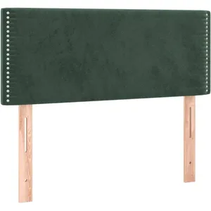 vidaXL Tête de lit Vert foncé 100x5x78/88 cm Velours pas cher