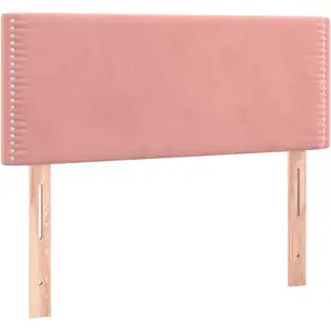 vidaXL Tête de lit Rose 100x5x78/88 cm Velours pas cher