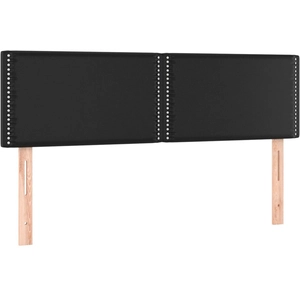 vidaXL Têtes de lit 2 pcs Noir 72x5x78/88 cm Similicuir pas cher