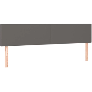 vidaXL Têtes de lit 2 pcs Gris 100x5x78/88 cm Similicuir pas cher