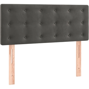 vidaXL Tête de lit Gris foncé 100x5x78/88 cm Velours pas cher