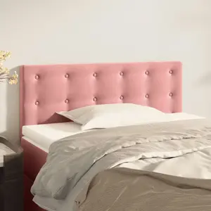 vidaXL Vidaxl Tête De Lit Rose 100x5x78/88 Cm Velours pas cher