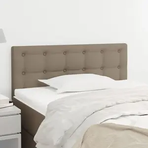 vidaXL Tête de lit Taupe 100x5x78/88 cm Tissu pas cher