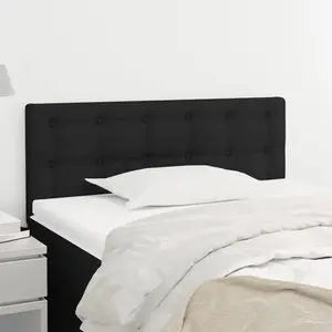 vidaXL Tête de lit Noir 90x5x78/88 cm Tissu pas cher