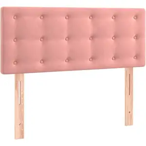 vidaXL Tête de lit Rose 90x5x78/88 cm Velours pas cher