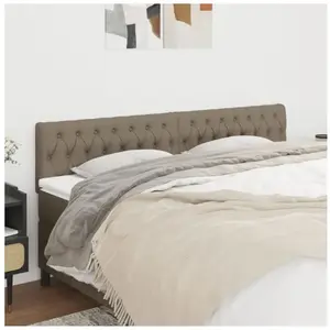 vidaXL Têtes de lit 2 pcs Taupe 90x7x78/88 cm Tissu pas cher