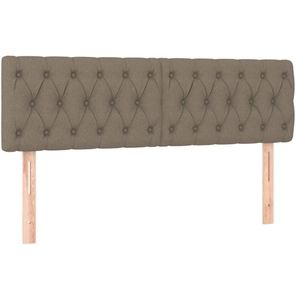 vidaXL Têtes de lit 2 pcs Taupe 80x7x78/88 cm Tissu pas cher